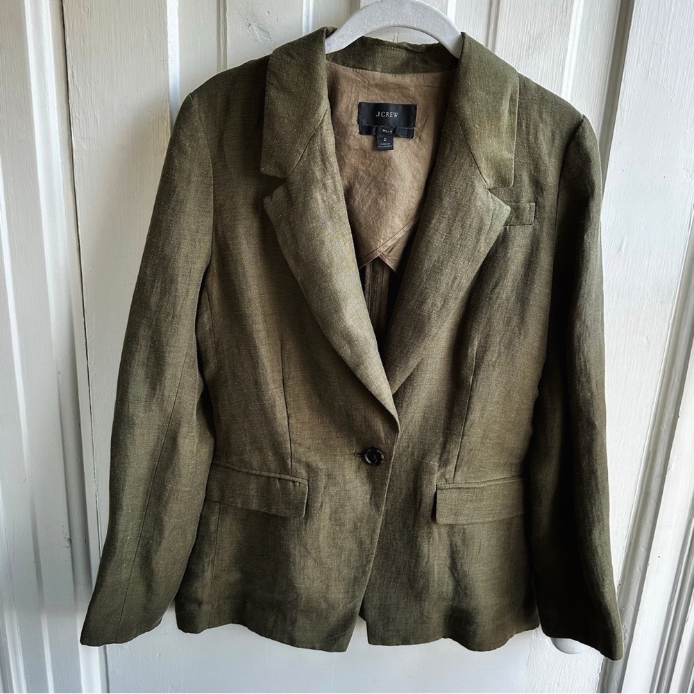 J. Crew Olive Women's Blazer Size 2